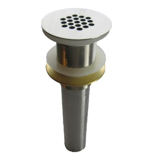 Razoredge Solid Brass Vessel Sink Strainer Drain without Overflow  Brushed Nickel Finish  Fits Standard 1.5-Inch Drain Opening RA104748